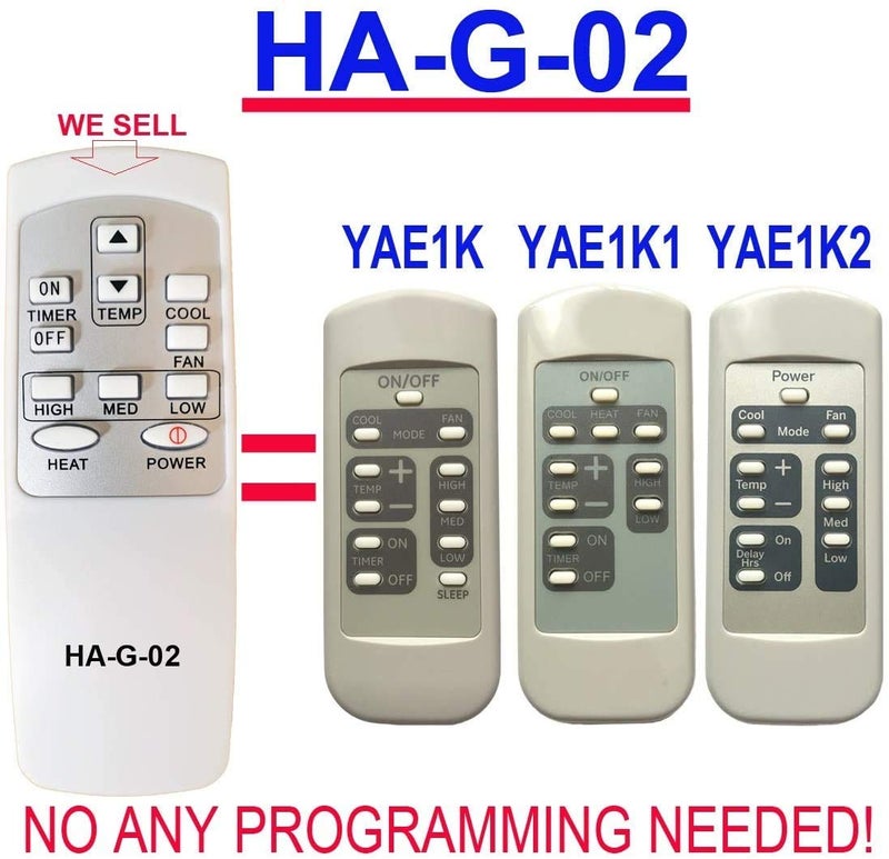 CHOUBENBEN Replacement GE Air Conditioner Remote Control YAE1K YAE1K1 YAE1K2 - Image 2